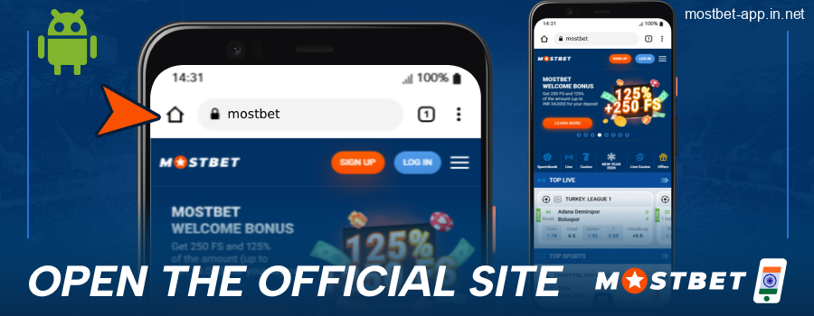 Go to Mostbet App India website
