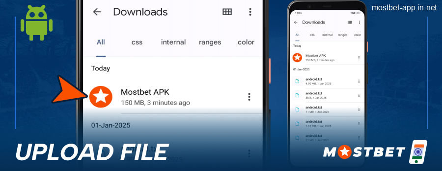 Launch the Mostbet App India file