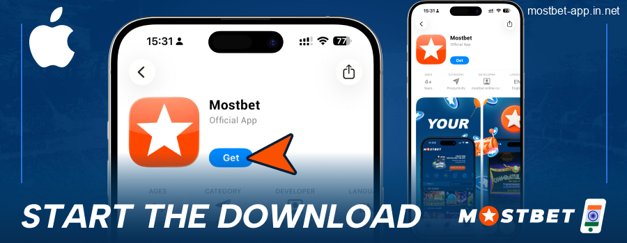Start downloading Mostbet App India